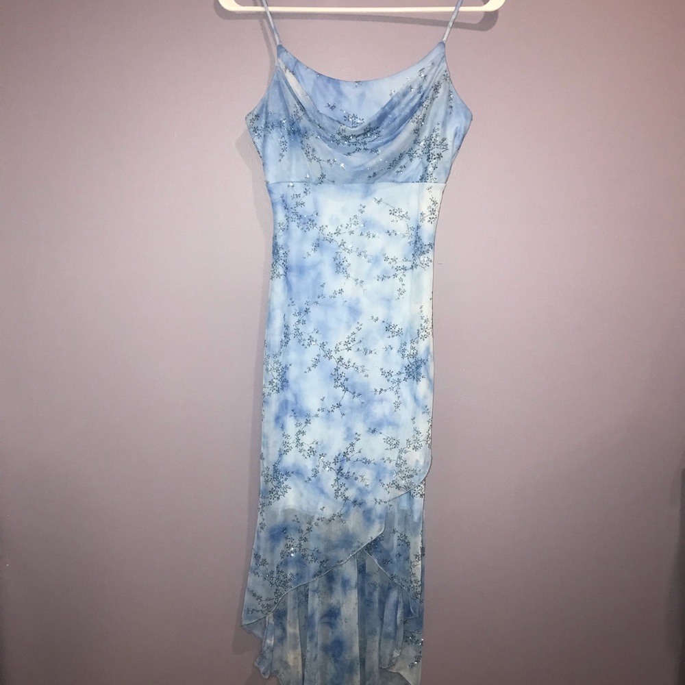 Taboo Blue/White Sparkle Dress Size S